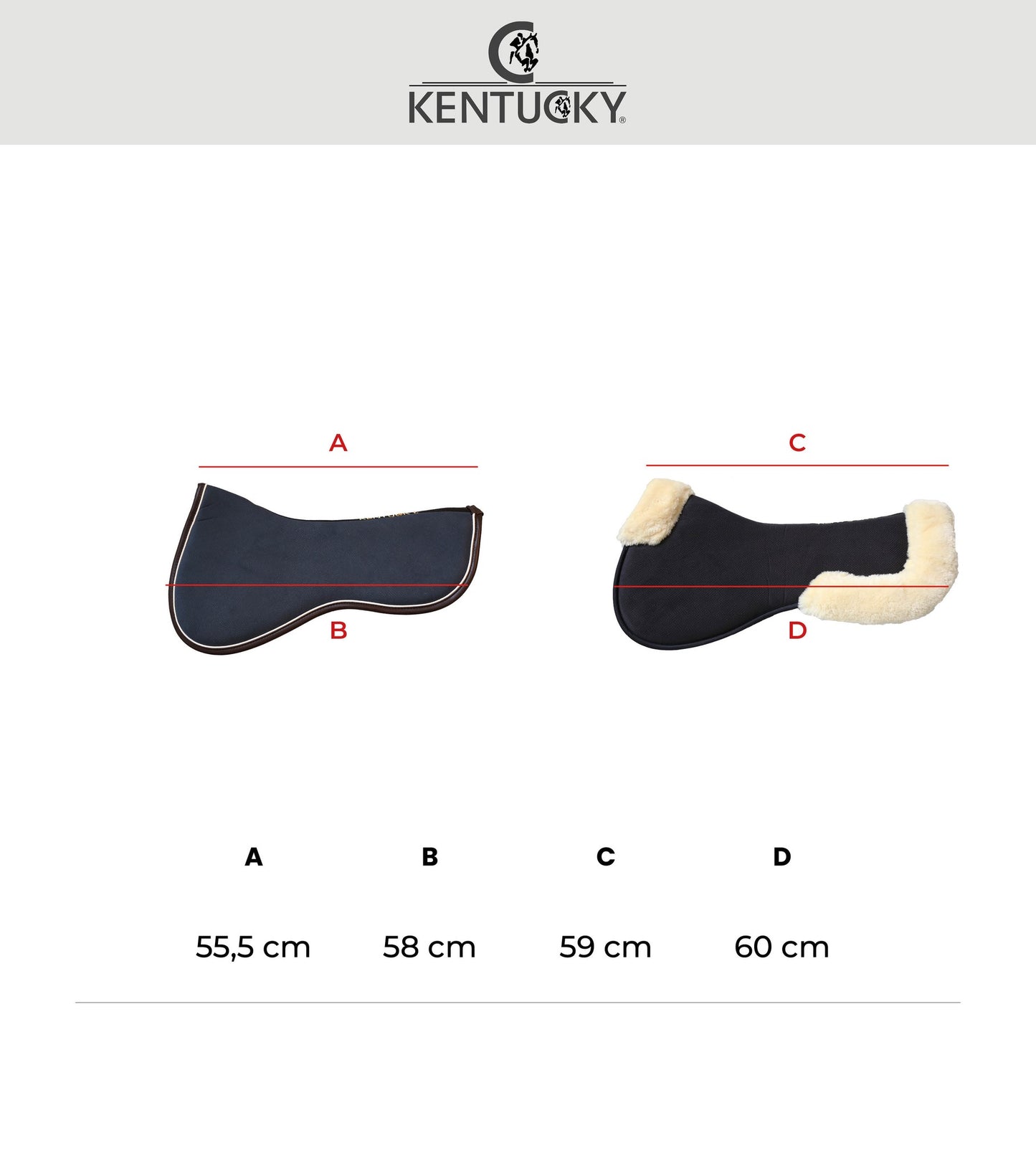 KENTUCKY Lammfell Sattelpad Anamtomisch