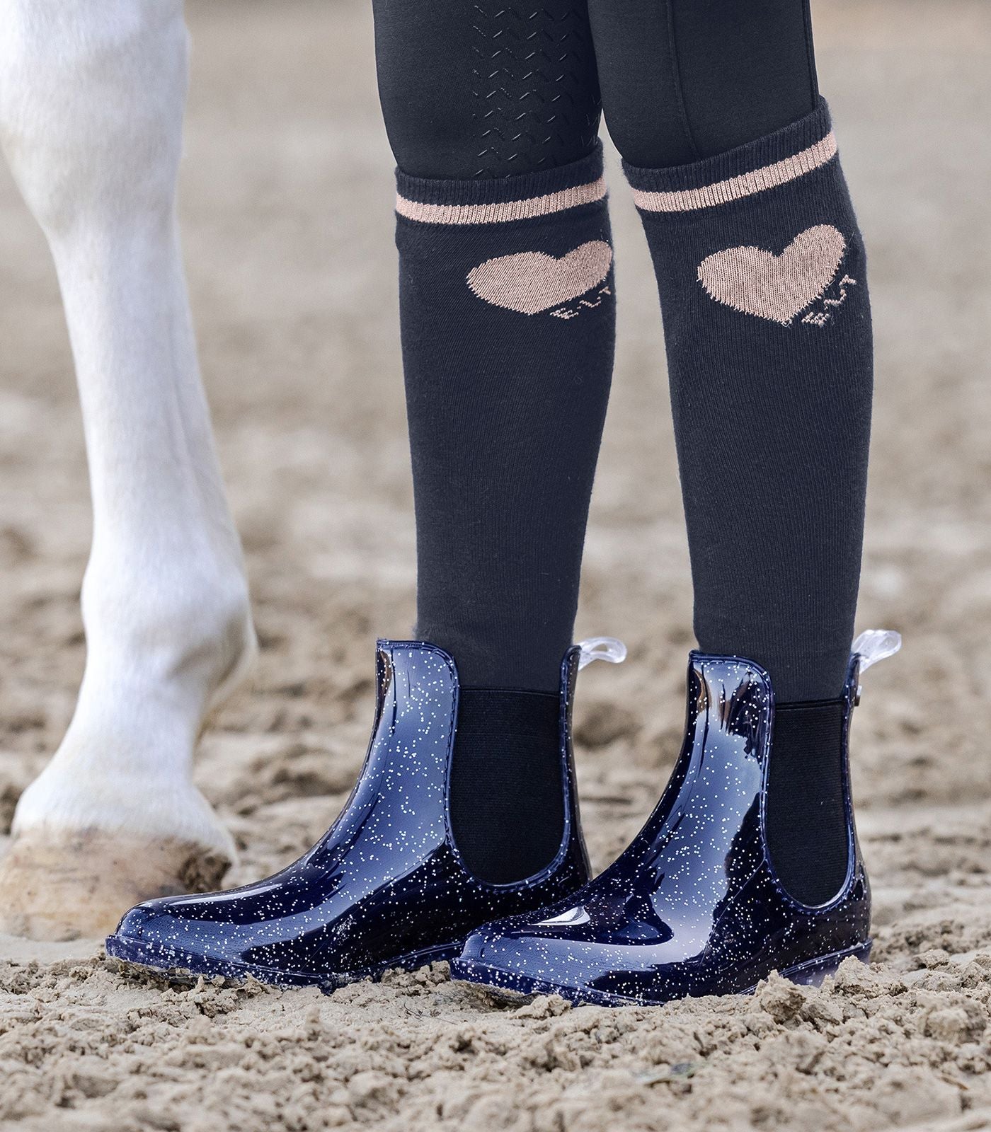 ELT Kinderreitsocken „Glitter“, 3er Pack