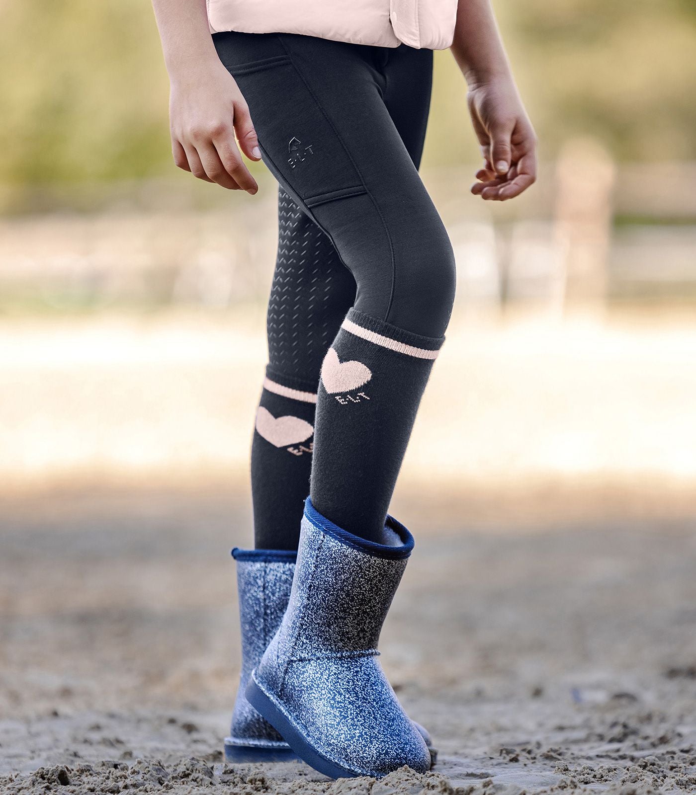 ELT Kinderreitsocken „Glitter“, 3er Pack