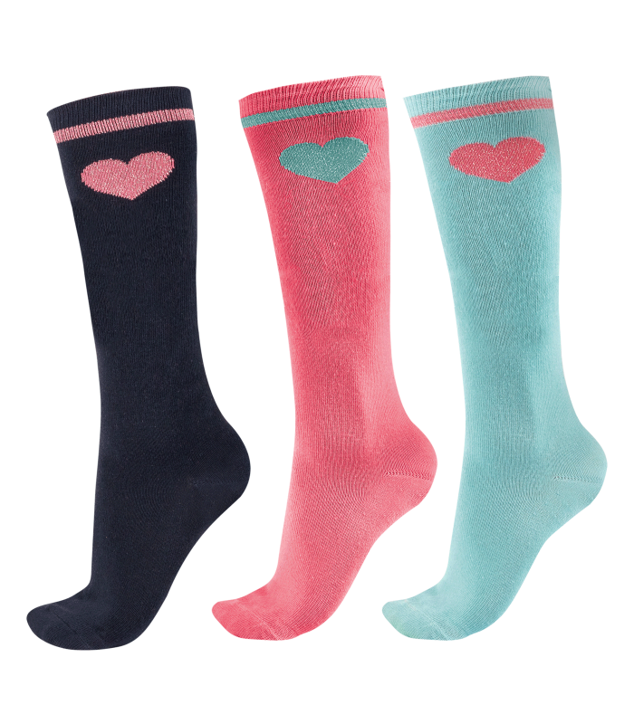 ELT Kinderreitsocken „Glitter“, 3er Pack