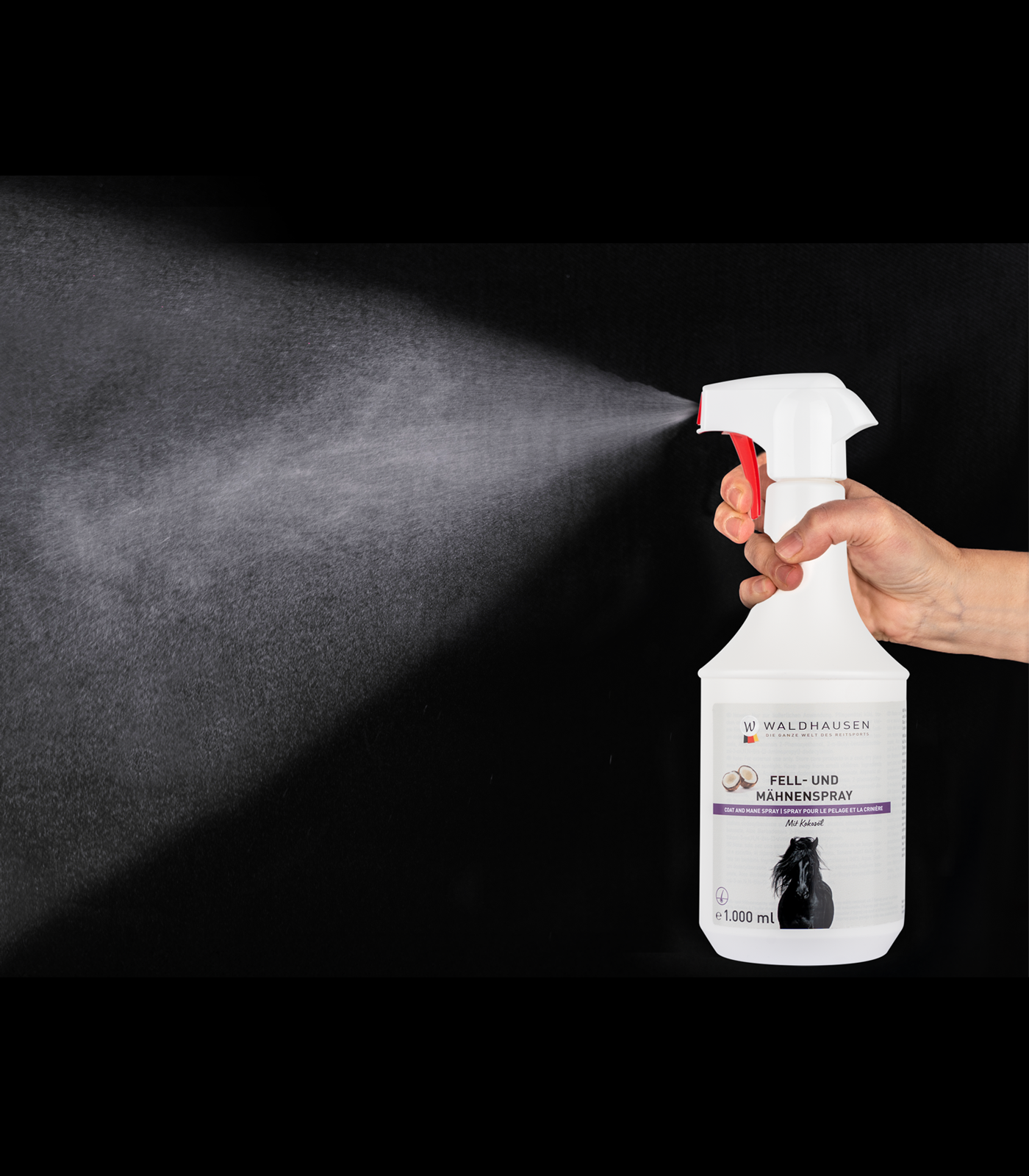 Waldhausen Fell- und Mähnenspray mit Kokosöl, 1000ml