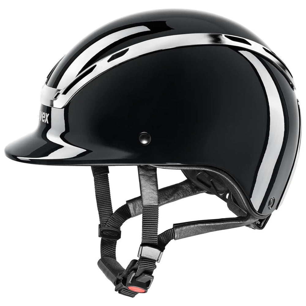 UVEX Reithelm „Exxeed Shiny Chrome“, Schwarz