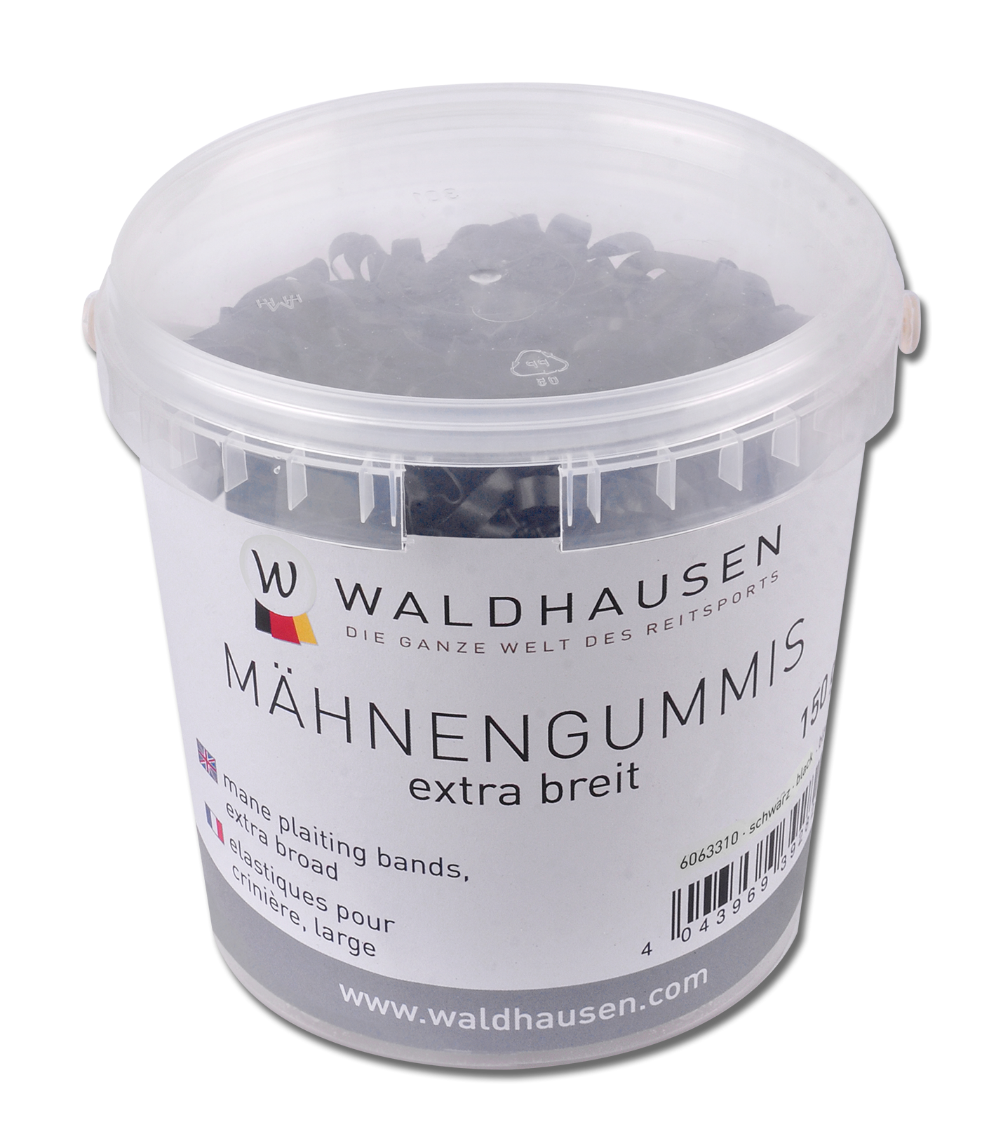 Waldhausen Mähnengummis „Extra Breit“, 150g Eimer