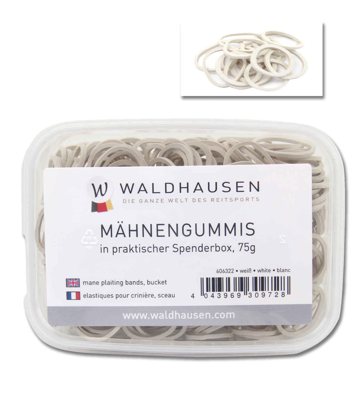 Waldhausen Mähnengummis, Spenderbox