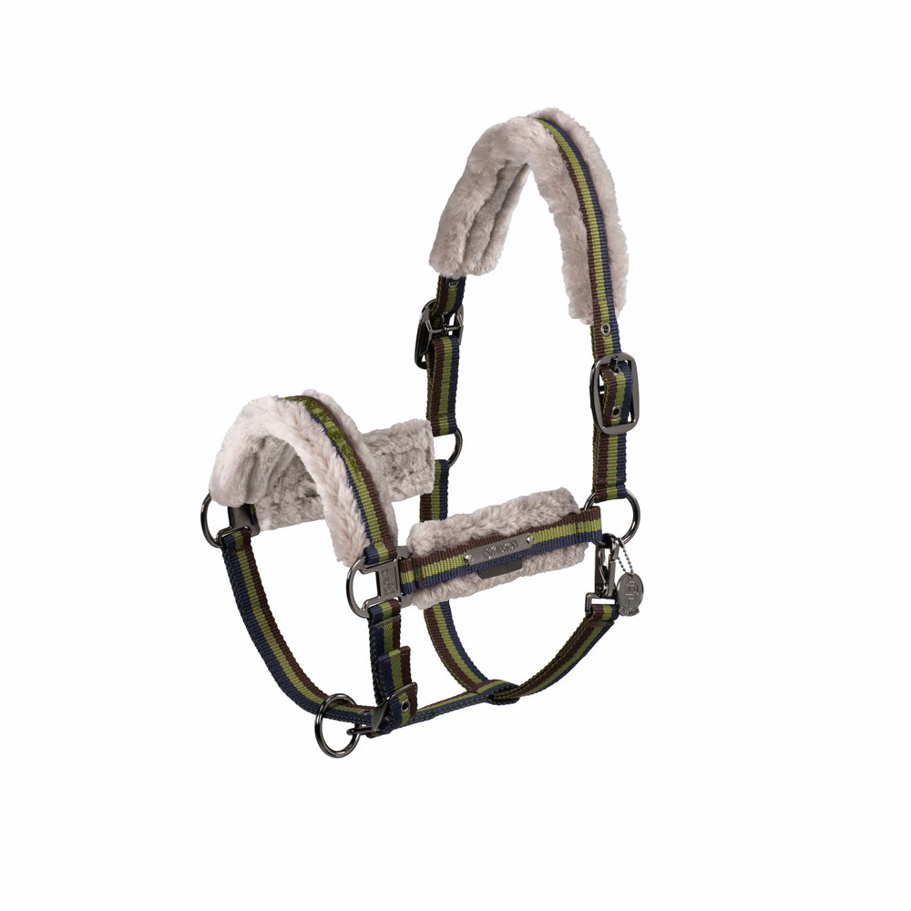 ESKADRON Halfter „Double Pin Girth Fauxfur“, Platinum 24